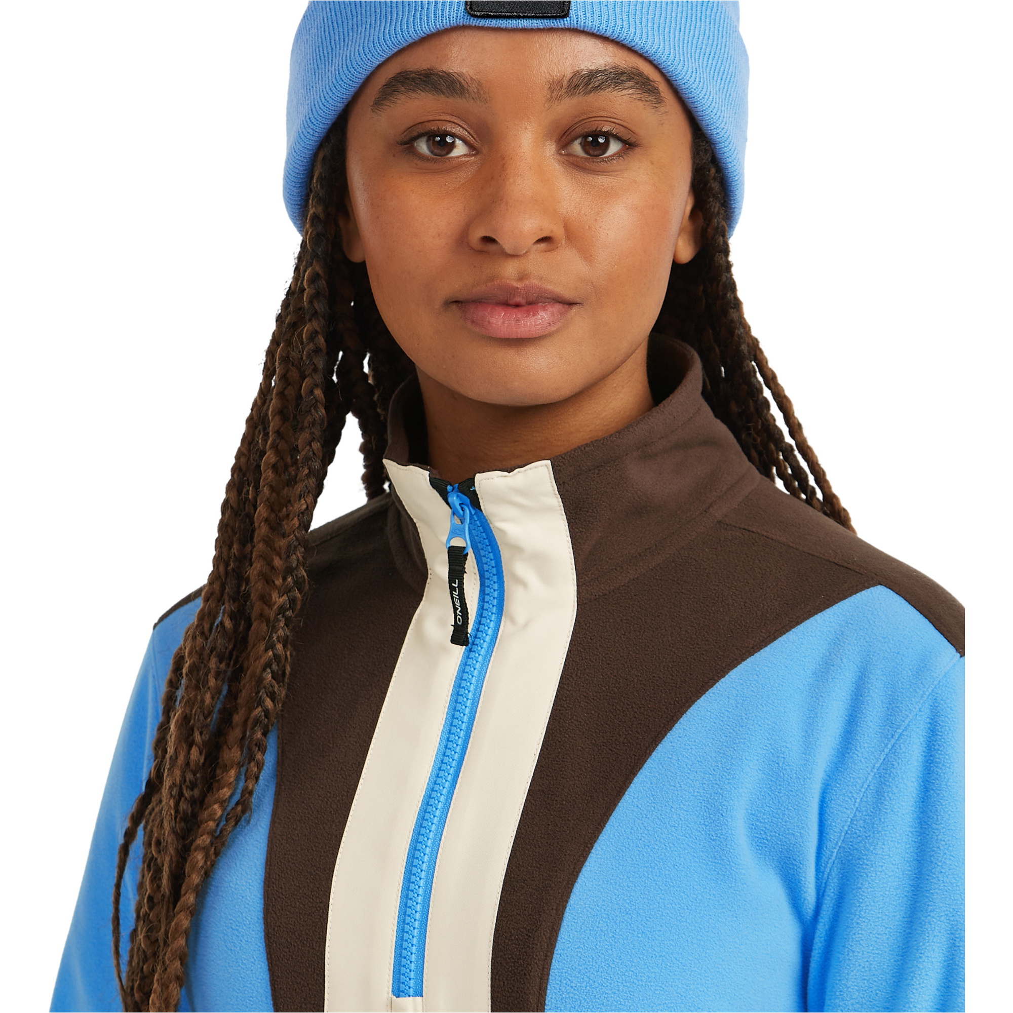 2025 O'Neill FWC'Cruz Triple Polartec Half-Zip Fleece 1350080 - Blue Poppy Colour Block